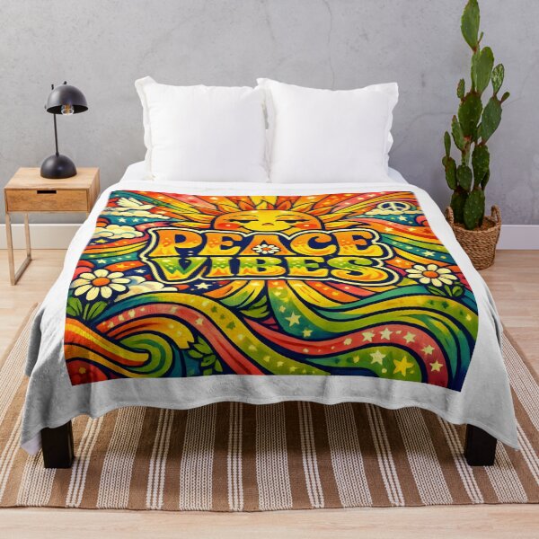 Item preview, Peace Vibes Psychedelic Sun Retro designed and sold by SplashTastic.