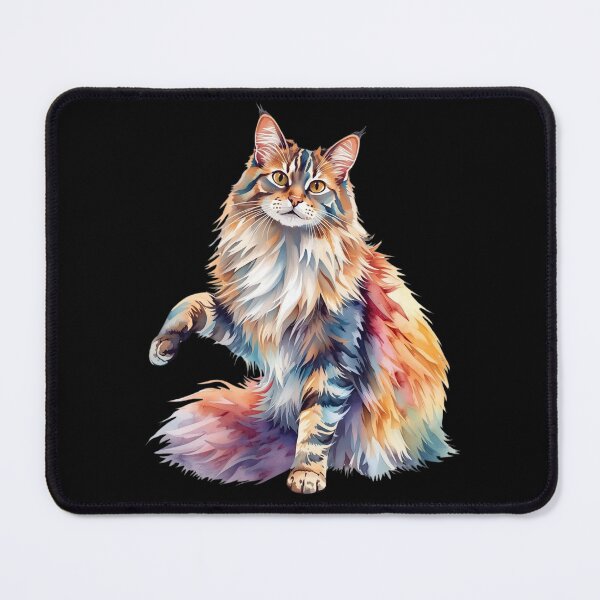 Item preview, Colorful Maine Coon Cat Art designed and sold by Silaris Designs.