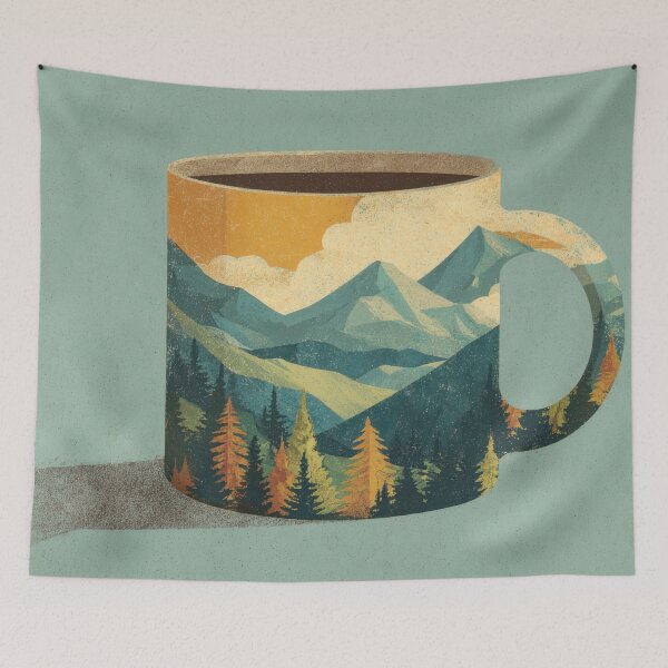 Item preview, Mountain scene coffee mug designed and sold by anytka.
