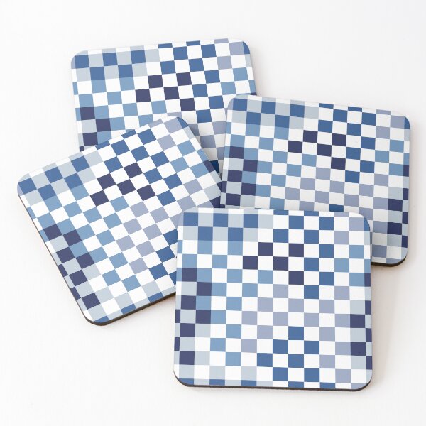 Item preview, Blue Checkerboard Grid Check Pattern designed and sold by winterpumpkin.