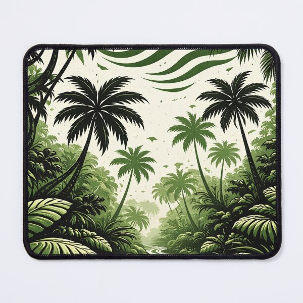 Item preview, Abstract Jungle Landscape in Green and Black designed and sold by DrizzyV.