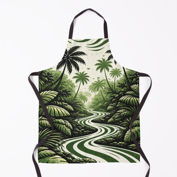Item preview, Abstract Jungle Landscape in Green and Black designed and sold by DrizzyV.