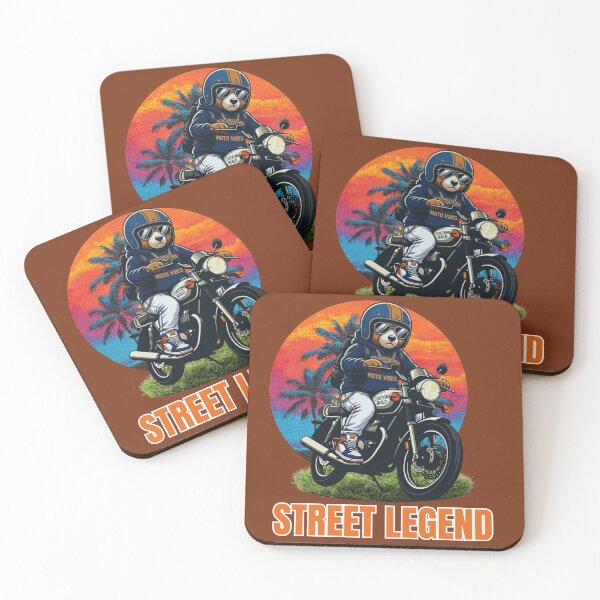 Item preview, Street Legend Bear Motorcycle Rider designed and sold by M.Store.