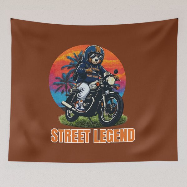 Item preview, Street Legend Bear Motorcycle Rider designed and sold by M.Store.