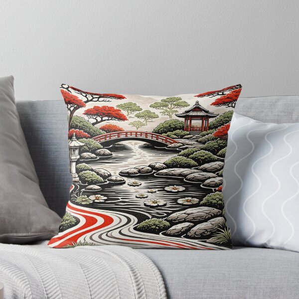 Item preview, Abstract Garden Landscape with Flowing Shapes designed and sold by DrizzyV.