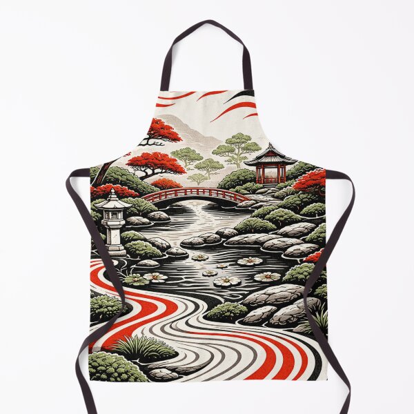 Item preview, Abstract Garden Landscape with Flowing Shapes designed and sold by DrizzyV.