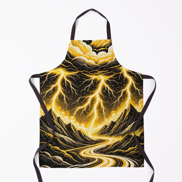 Item preview, Yellow and Black Lightning Cloud Landscape designed and sold by DrizzyV.