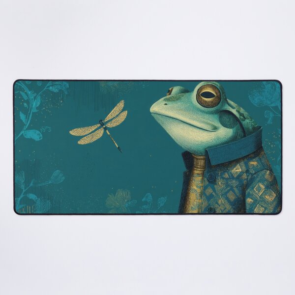 Item preview, Frog in coat, dragonfly near designed and sold by anytka.