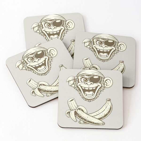 Item preview, Unhinged Pirate Monkey - Banana Crossbones Chaos II. designed and sold by UnhingedCat Co..