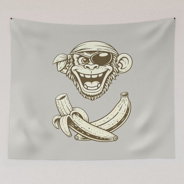 Item preview, Unhinged Pirate Monkey - Banana Crossbones Chaos II. designed and sold by UnhingedCat Co..