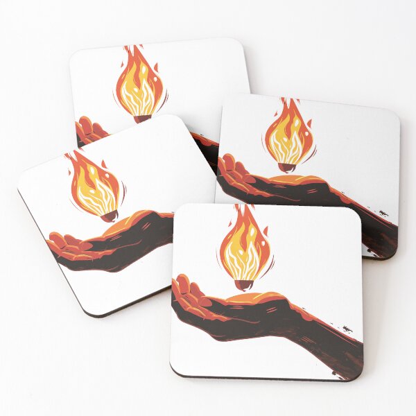 Item preview, Inner Fire Power Hand – Burning Flame Illustration | Strength & Energy Symbol Design designed and sold by Valisdesign.
