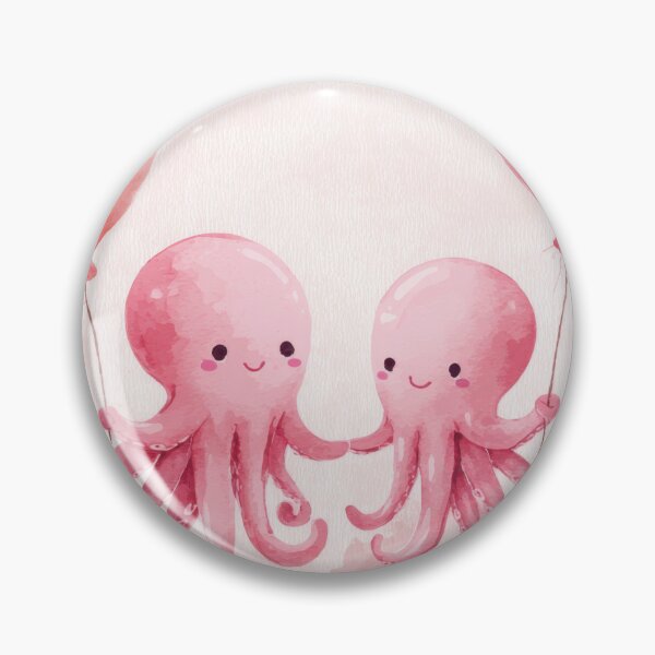 Item preview, Two octopuses hold heart balloons designed and sold by anytka.