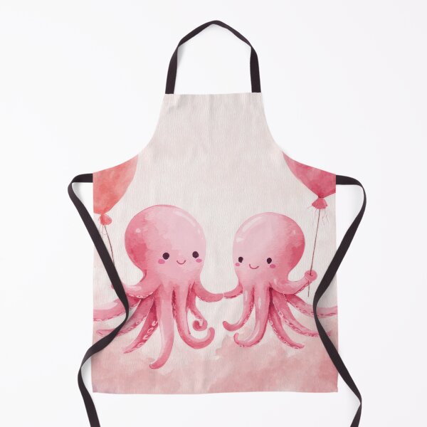Item preview, Two octopuses hold heart balloons designed and sold by anytka.