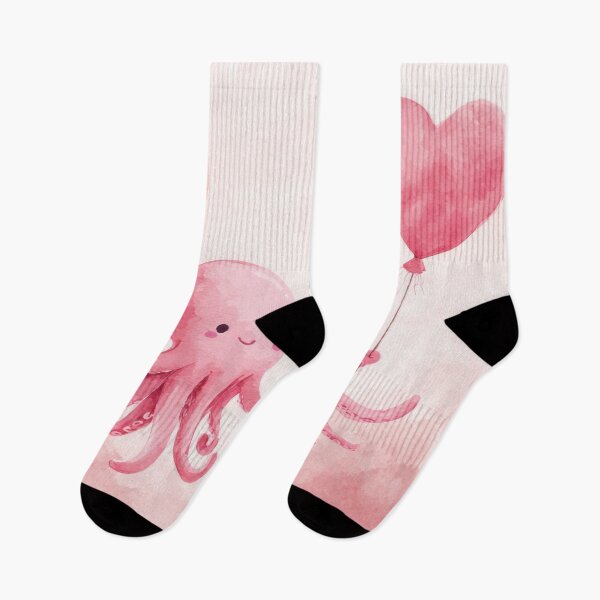Item preview, Two octopuses hold heart balloons designed and sold by anytka.
