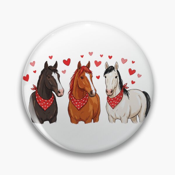 Item preview, Western Three Horses Heart Bandana designed and sold by DizzyShirts1.