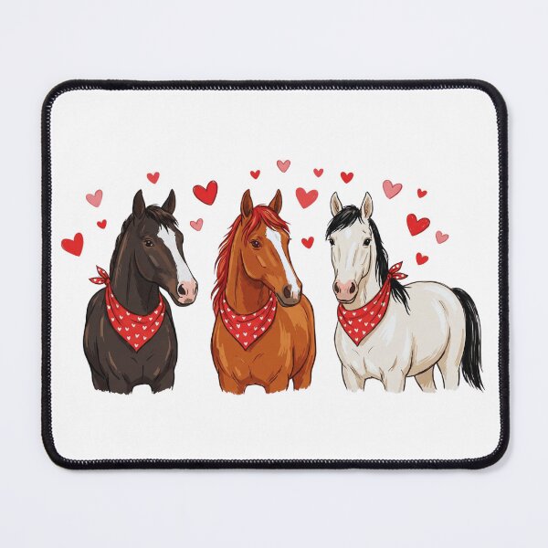 Item preview, Western Three Horses Heart Bandana designed and sold by DizzyShirts1.