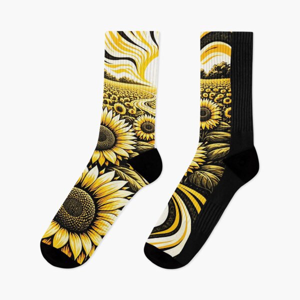 Item preview, Abstract Sunflower Field in Yellow and Black designed and sold by DrizzyV.