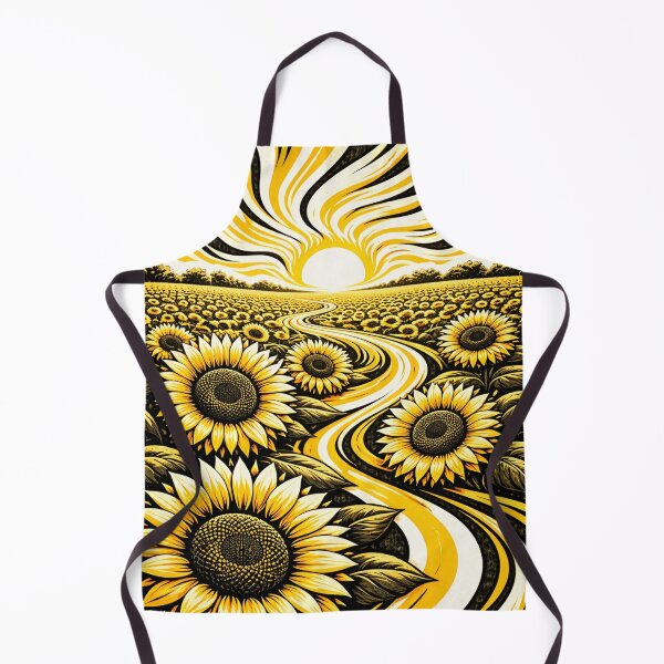 Item preview, Abstract Sunflower Field in Yellow and Black designed and sold by DrizzyV.