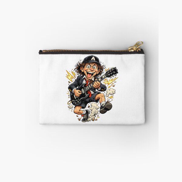 Item preview, Energetic Schoolboy Rock Guitarist Cartoon Jumping With Electric Guitar And Lightning Illustration designed and sold by portokalis.