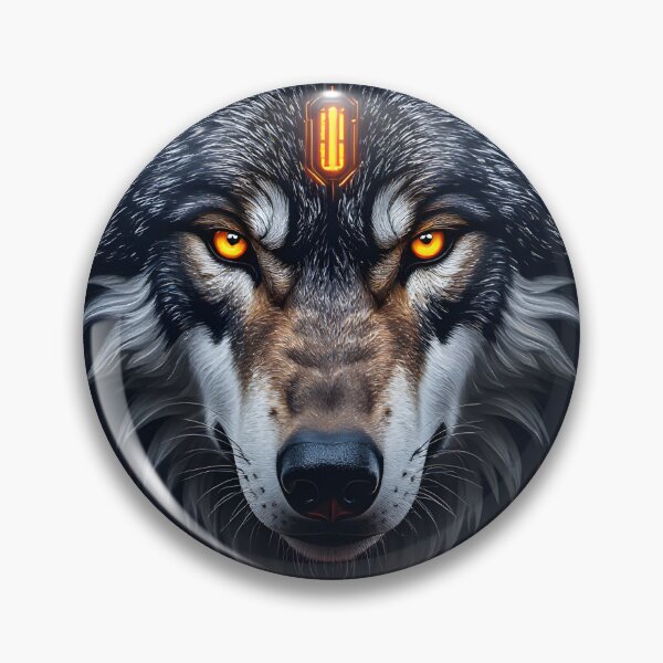 Item preview, Cybernetic Wolf Robotic Head Tech Art designed and sold by SoulGraphixx.