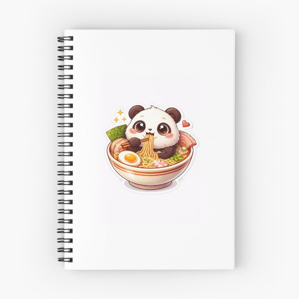 Item preview, Cute Kawaii Panda Eating Ramen Stickers  designed and sold by hasm7.