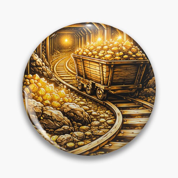 Item preview, Gold Mine Abstract Landscape in Yellow and Black designed and sold by DrizzyV.