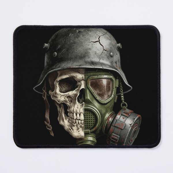 Item preview, Post Apocalyptic Soldier Skull in Gas Mask - Grunge Warfare Art designed and sold by EXILE Art Co.