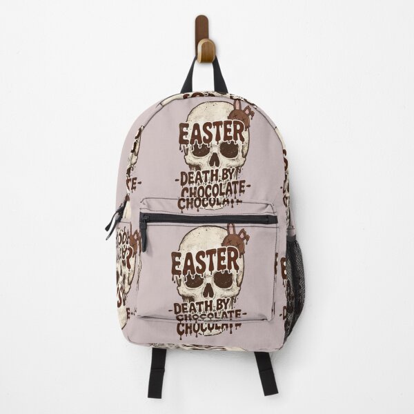 Item preview, Easter Skull With Melting Chocolate Text and Bunny — Death by Chocolate Horror Graphic Tee Design designed and sold by FireOrchid.