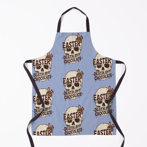 Item preview, Easter Skull With Melting Chocolate Text and Bunny — Death by Chocolate Horror Graphic Tee Design designed and sold by FireOrchid.