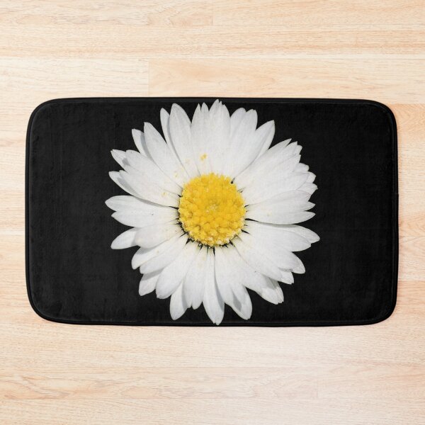 Item preview, Top View of a White Common Daisy Isolated on Black designed and sold by taiche.
