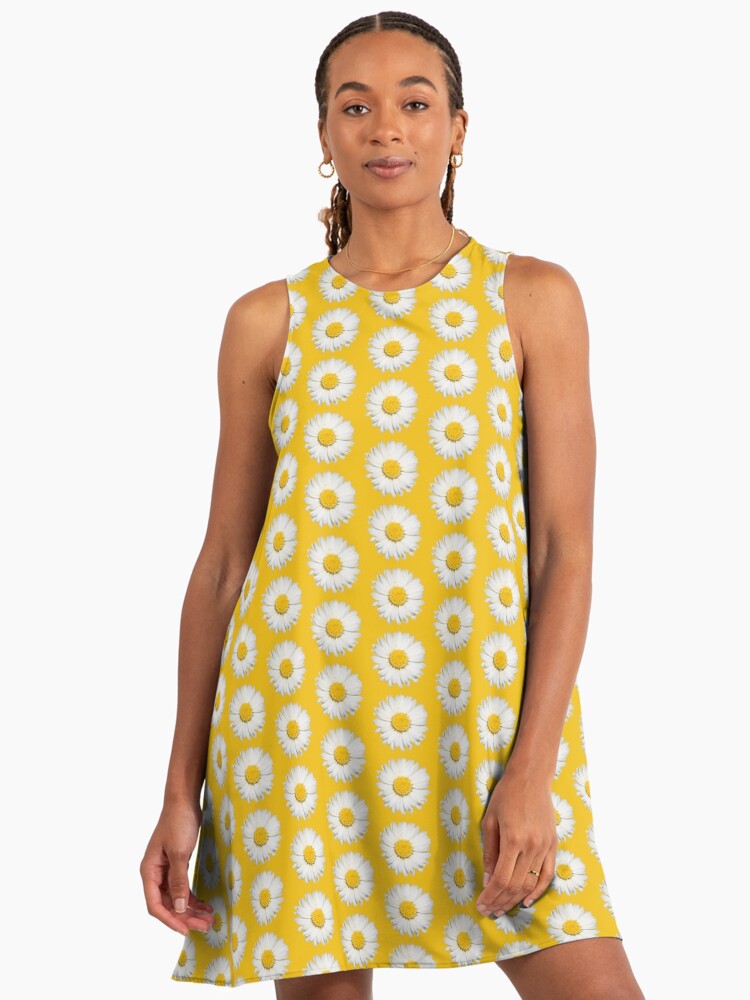 Beautiful Yellow And White Daisy Flower Cut Out" A-Line Dress for Sale by  taiche | Redbubble