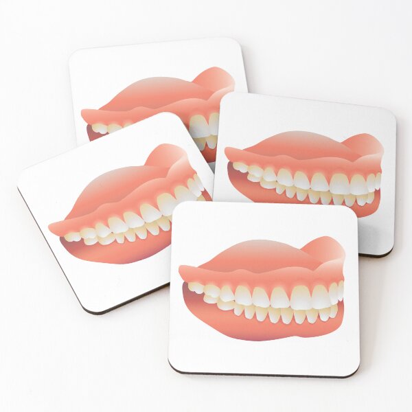 Item preview, False Teeth – Detailed Realistic Dentures Illustration Art Print designed and sold by Fabulosa Designs.