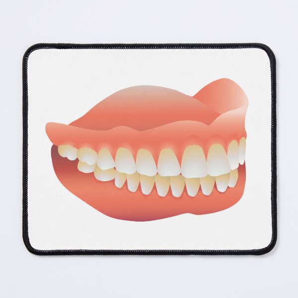 Item preview, False Teeth – Detailed Realistic Dentures Illustration Art Print designed and sold by Fabulosa Designs.