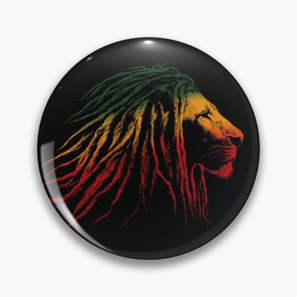 Item preview, Rasta-colored lion with dreads designed and sold by anytka.