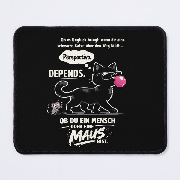 Item preview, Funny Black Cat Perspective Quote – Sarcastic Cat Humor German Meme designed and sold by IsyLaneDesign.