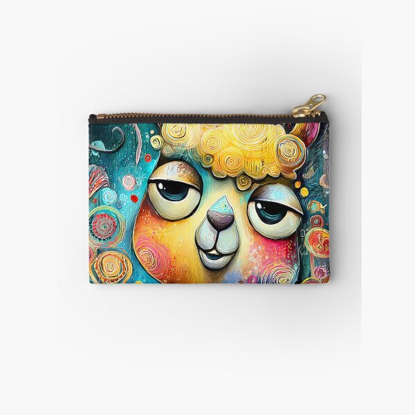 Item preview, Abstract fantasy llama with detailed patterns in bright colors designed and sold by WhimsyArt ○ byGTL.