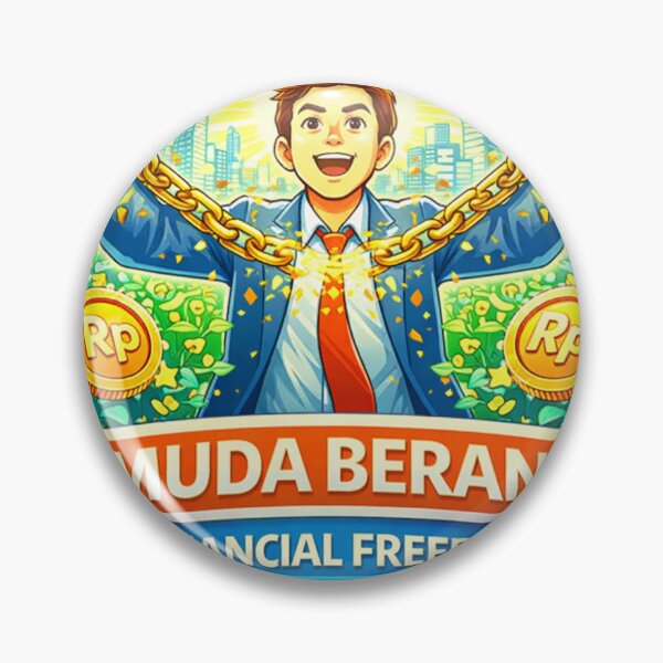 Item preview, Muda Berani Financial Freedom – Break the Money Chains Sticker | Wealth Mindset & Young Entrepreneur Motivation designed and sold by Wander Pop Studio.