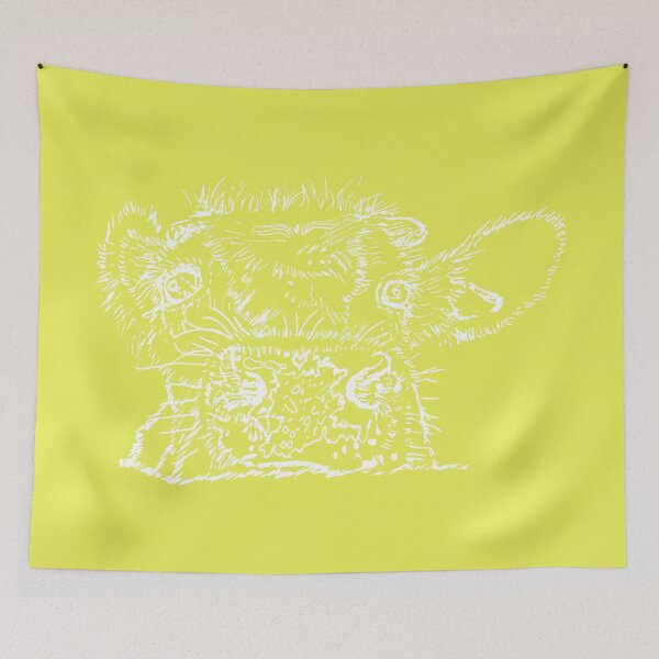 Item preview, Dairy Cow - Peekamoo - Light Lines - (#E9F055) designed and sold by The Stippler Process.