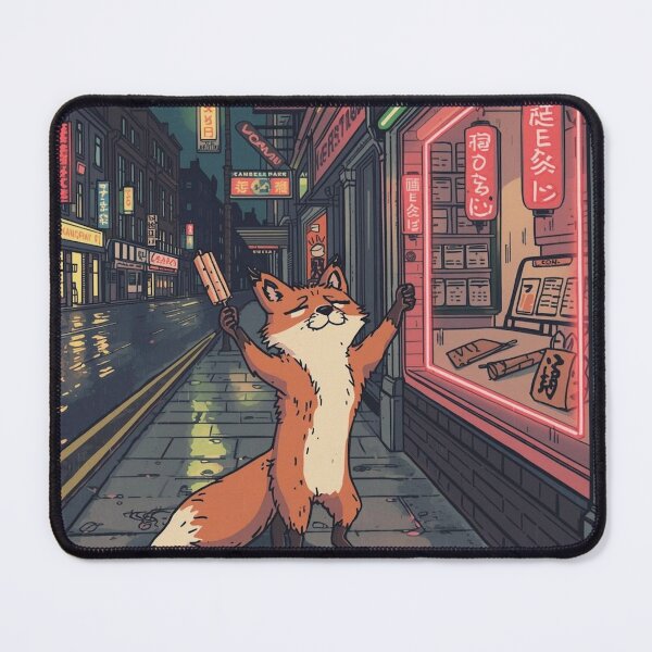 Item preview, 3am in Camden - London Fox Ukiyo-e Japanese Style Art designed and sold by Vandy Fullam.