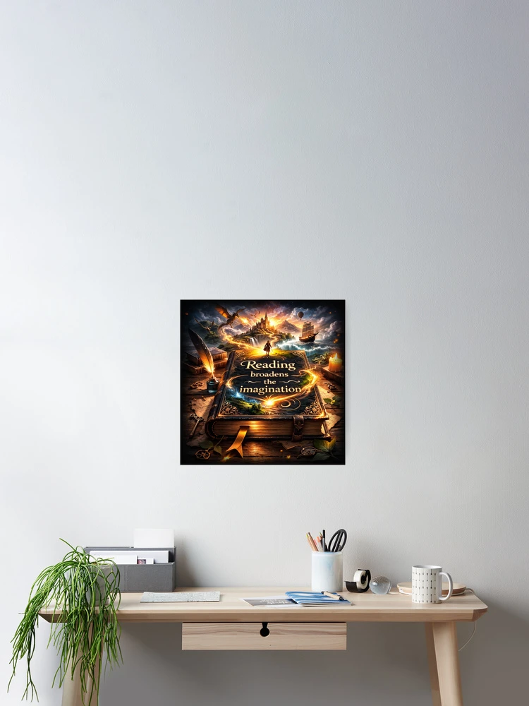 Thumbnail 2 of 3, Poster, Reality Not Included—Imagination Required designed and sold by RolMerch.