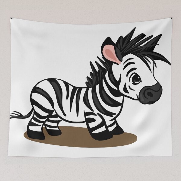 Item preview, Adorable Kawaii Baby Zebra Sticker - Cute Safari Animal Art designed and sold by LYAN-STORE.