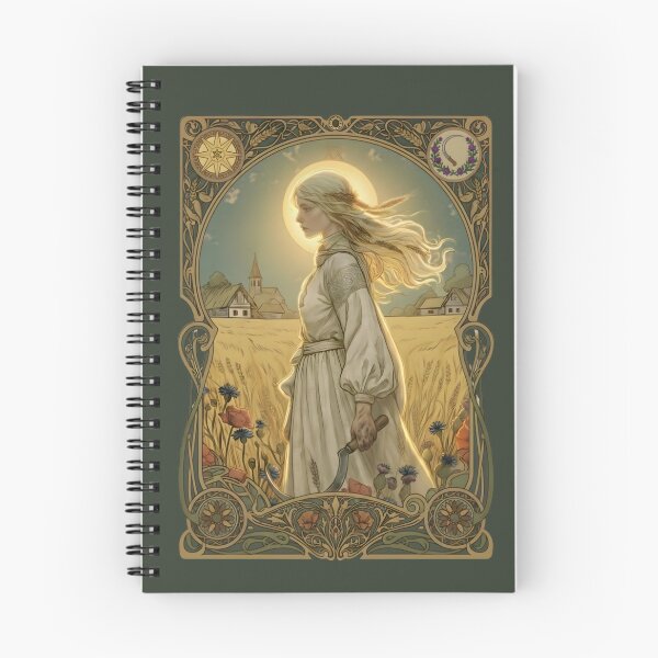 Item preview, Poludnica Slavic Midday Lady - Sun Spirit Folklore Art designed and sold by Lore&Lines Studio.