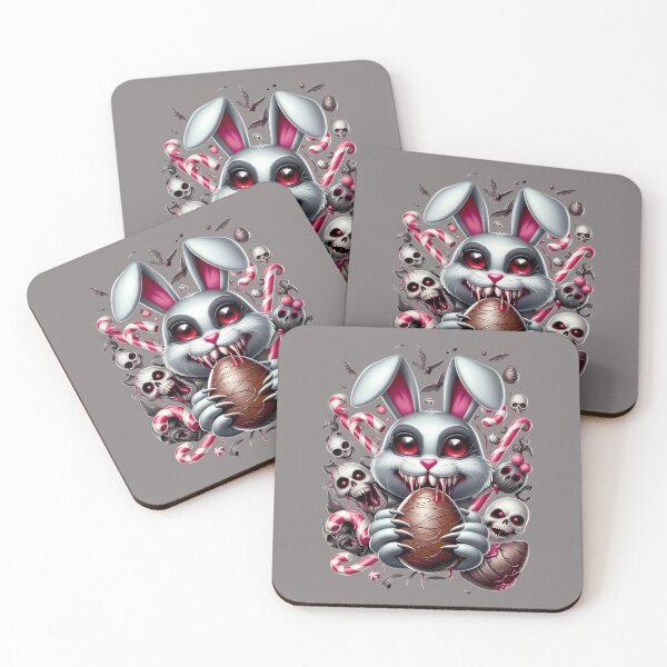 Artikelvorschau, Böser, dunkler Osterhase mit Schokoladenei – Gruseliges Horror-Osterhasen-Design entworfen und verkauft von Art-Arcade6.