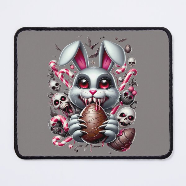 Item preview, Evil Dark Easter Bunny with Chocolate Egg – Creepy Horror Easter Rabbit Design designed and sold by Art-Arcade6.