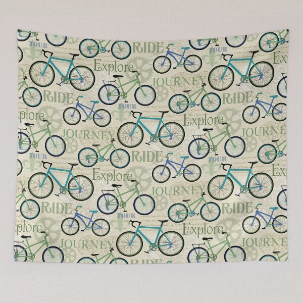 Item preview, Bicycle Journey Blue designed and sold by Barbara Pixton.