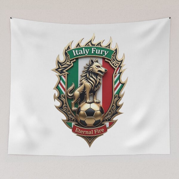 Item preview, Italy Eternal Wolf Ascent T-Shirt, Fury Pulse Wolf Soccer Cup, Italian Heritage Crest Collector Gift designed and sold by YMLux.
