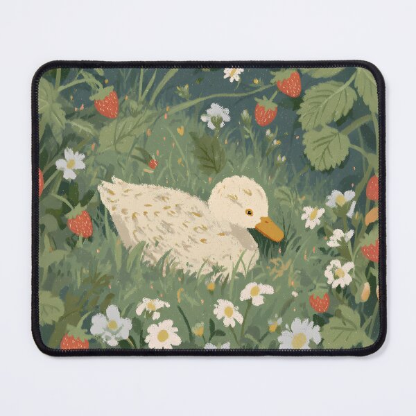Item preview, Duckling in Strawberry Patch designed and sold by Lore&Lines Studio.