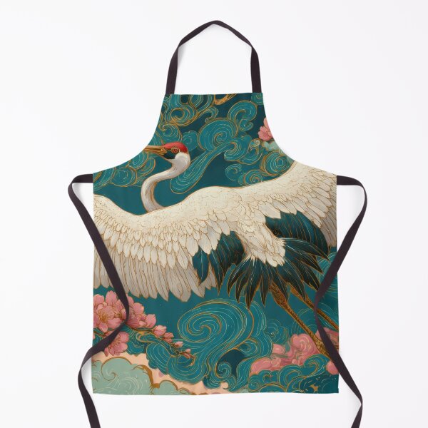 Item preview, Crane flies over blossoms designed and sold by anytka.