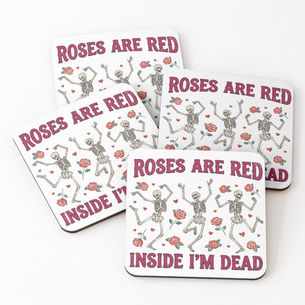 Item preview, Roses Are Red Inside Im Dead Skeletons designed and sold by DizzyShirts1.