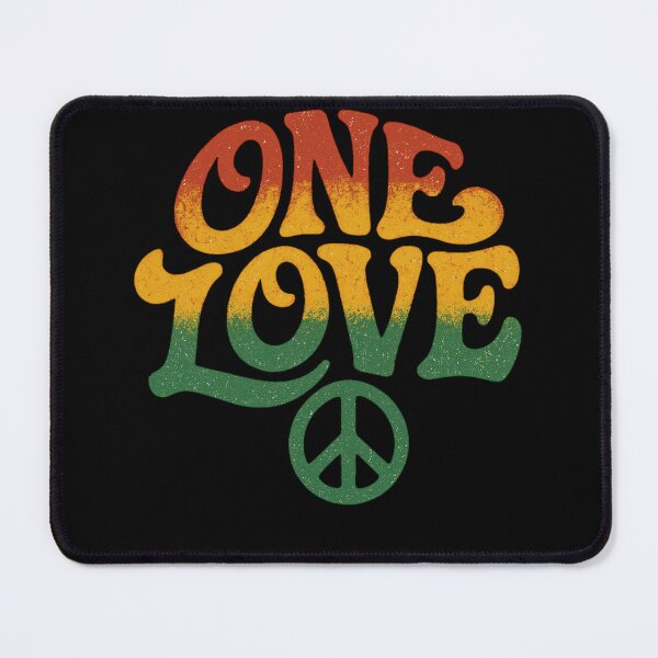 Item preview, One Love Peace Symbol Retro Reggae Art designed and sold by AilinsDesigns.